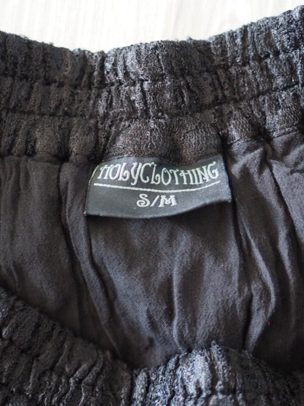 HolyClothing Black Lace Maxi Skirt S/M Goth Boho Fairycore Rayon Renaissance - Picture 9 of 10